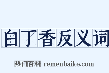 白丁香反义词是什么意思的图片